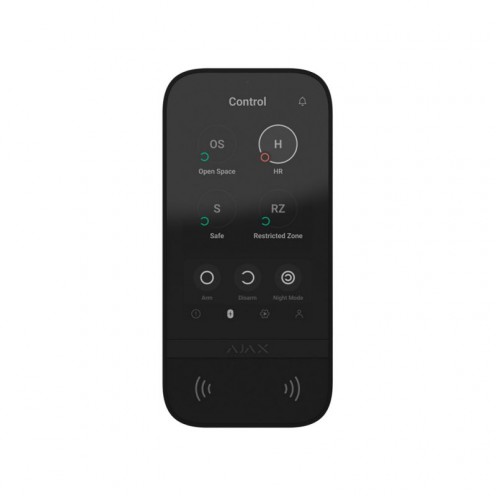 AJAX Draadloze Touchscreen Keypad Zwart