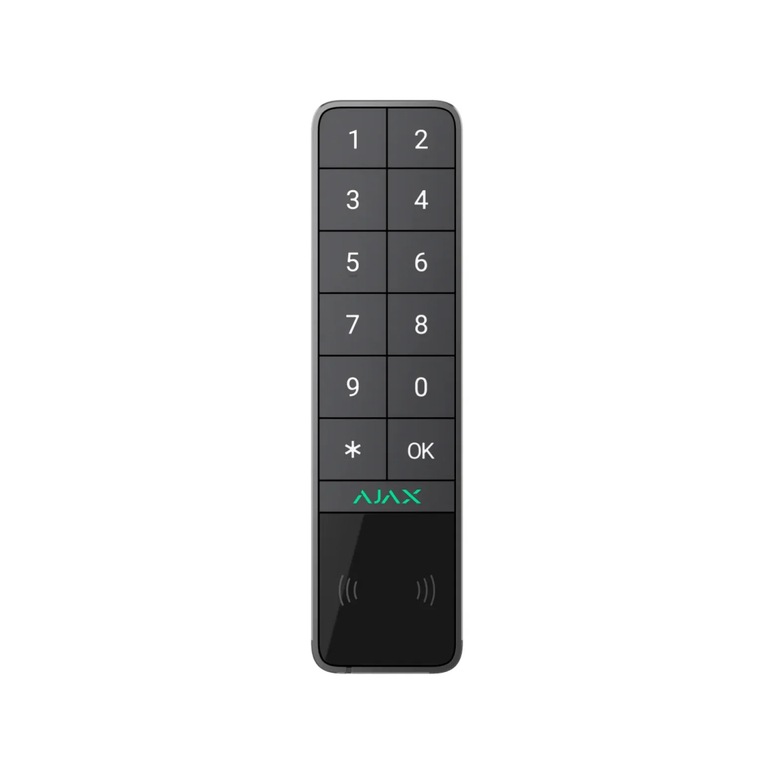 AJAX KeyPad Outdoor Bijoutier sans fil avec DESFire et lecteur de cartes BLE Gris anthracite AJAX KeyPad Outdoor Bijoutier sans fil avec DESFire et lecteur de cartes BLE Gris anthracite