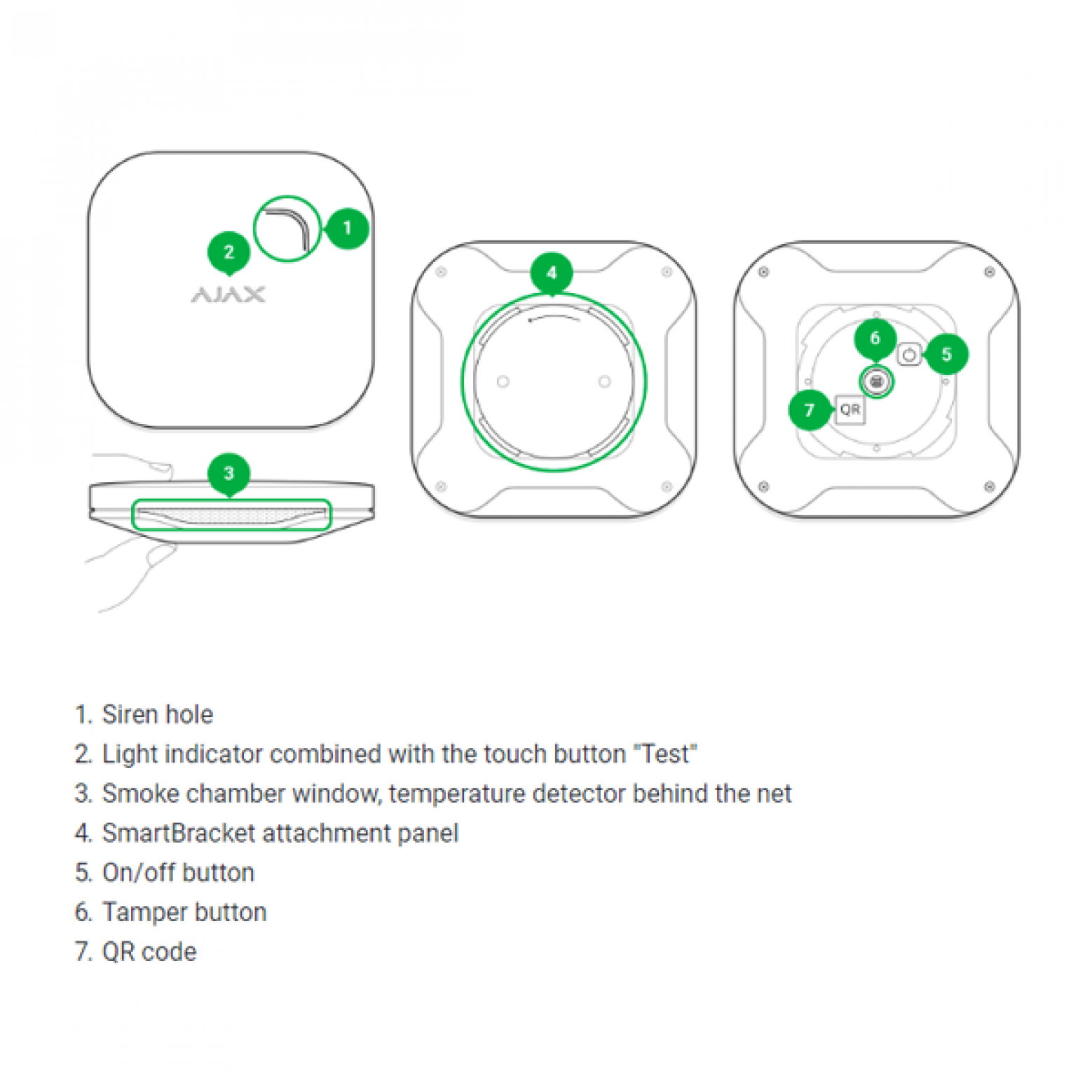 Ajax FireProtect wireless smoke detector