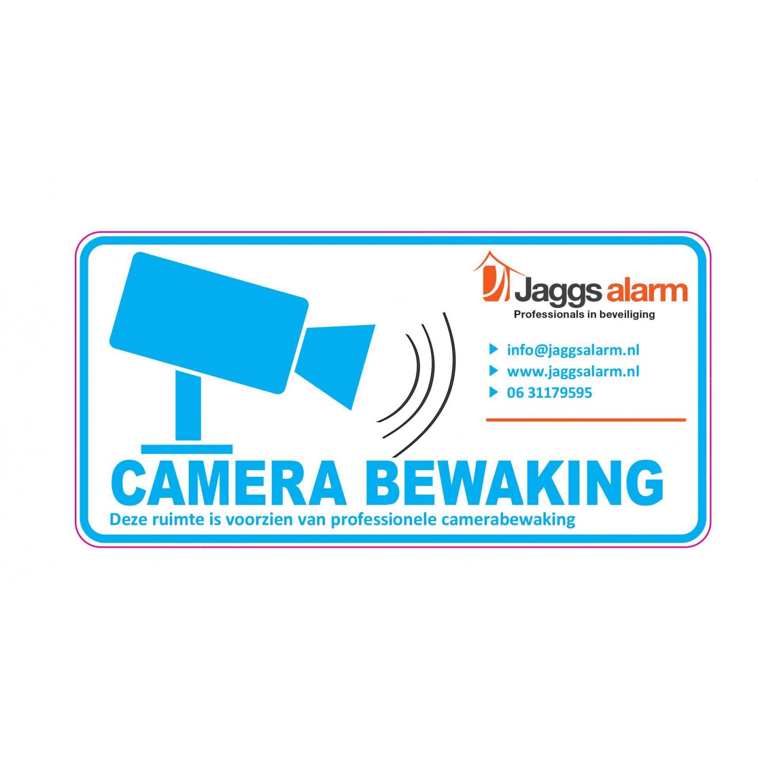 Jaggs Alarm camera sticker