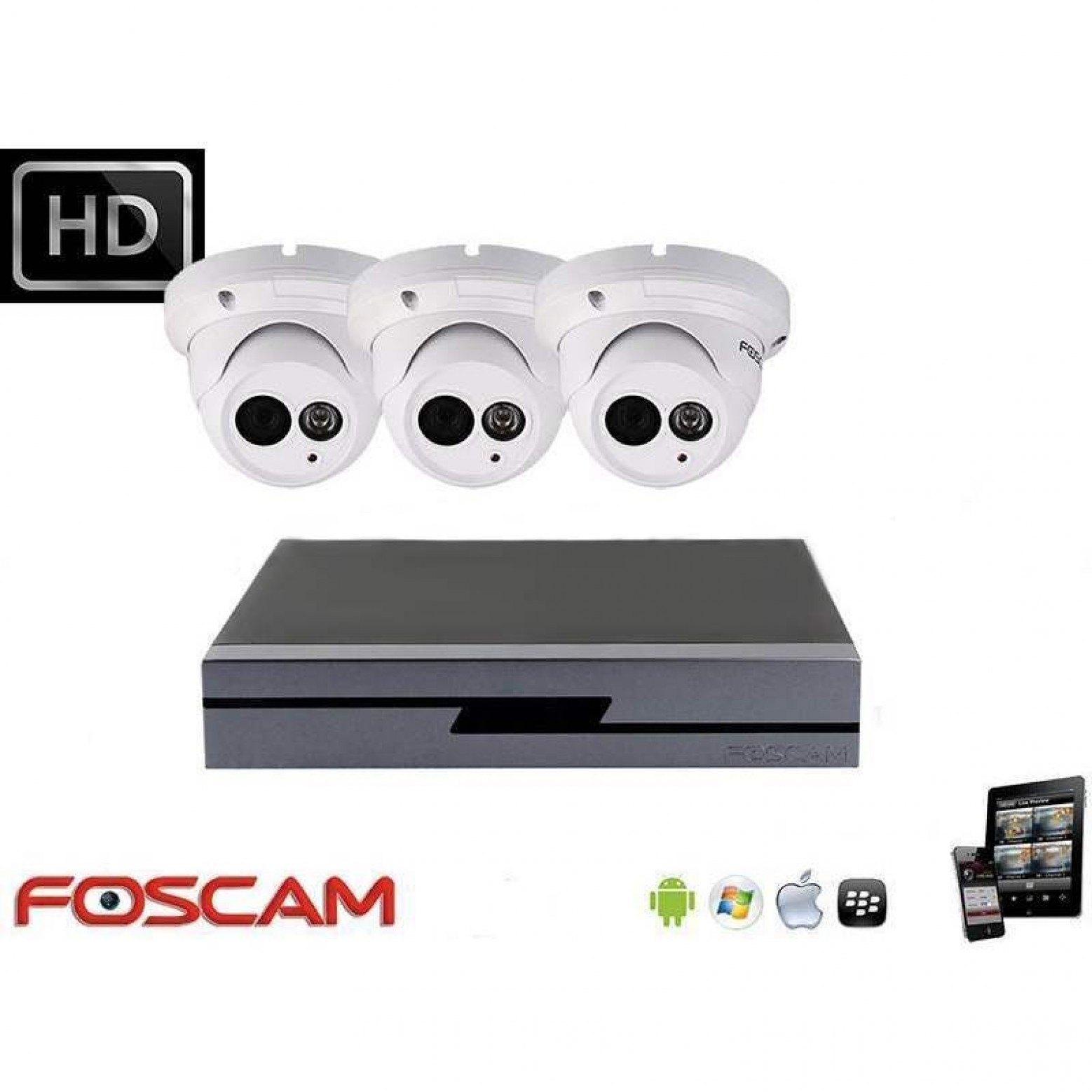 Foscam IP camerabewaking set 3x dome