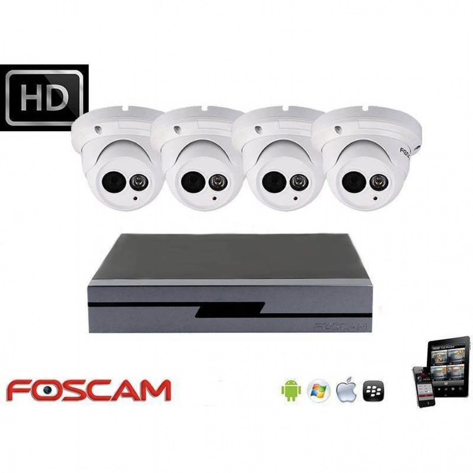 Foscam IP camerabewaking set 4x dome