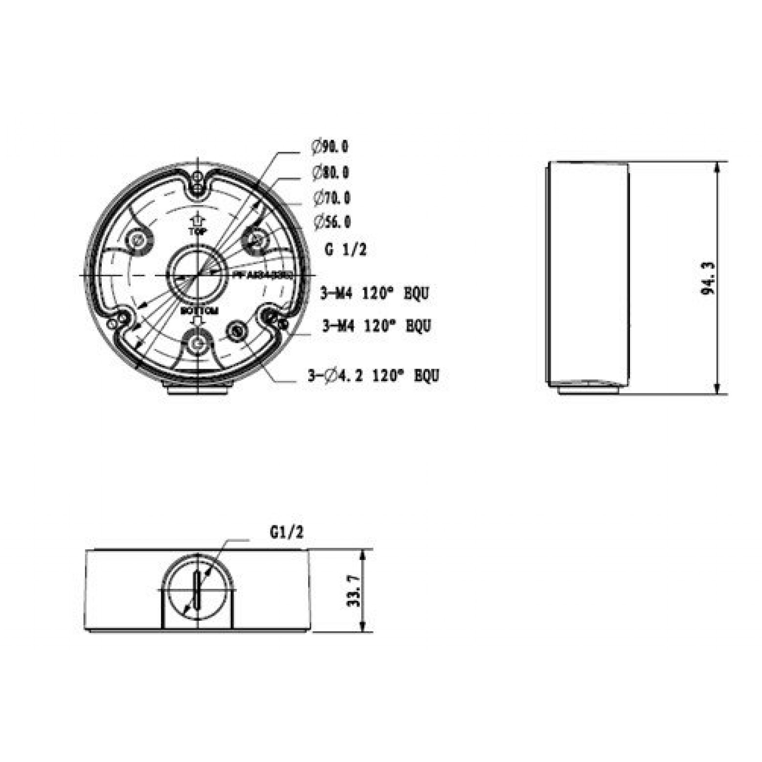 Dahua PFA135 Montagebox Voor Buitentoepassing