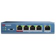 Hikvision DS-3E0105P-E Netzwerk-Switch 4 PoE-Ports, 250 Meter PoE-Reichweite