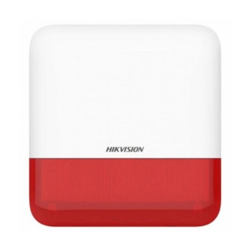 Hikvision DS-PS1-E-WE draadloze Buitensirene Met Flitslamp Rood