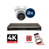 Hikvision Camera Set - 2x Colorvu 3.0 - Turret - 8MP (4K) - Audio en Microfoon - IP - Wit