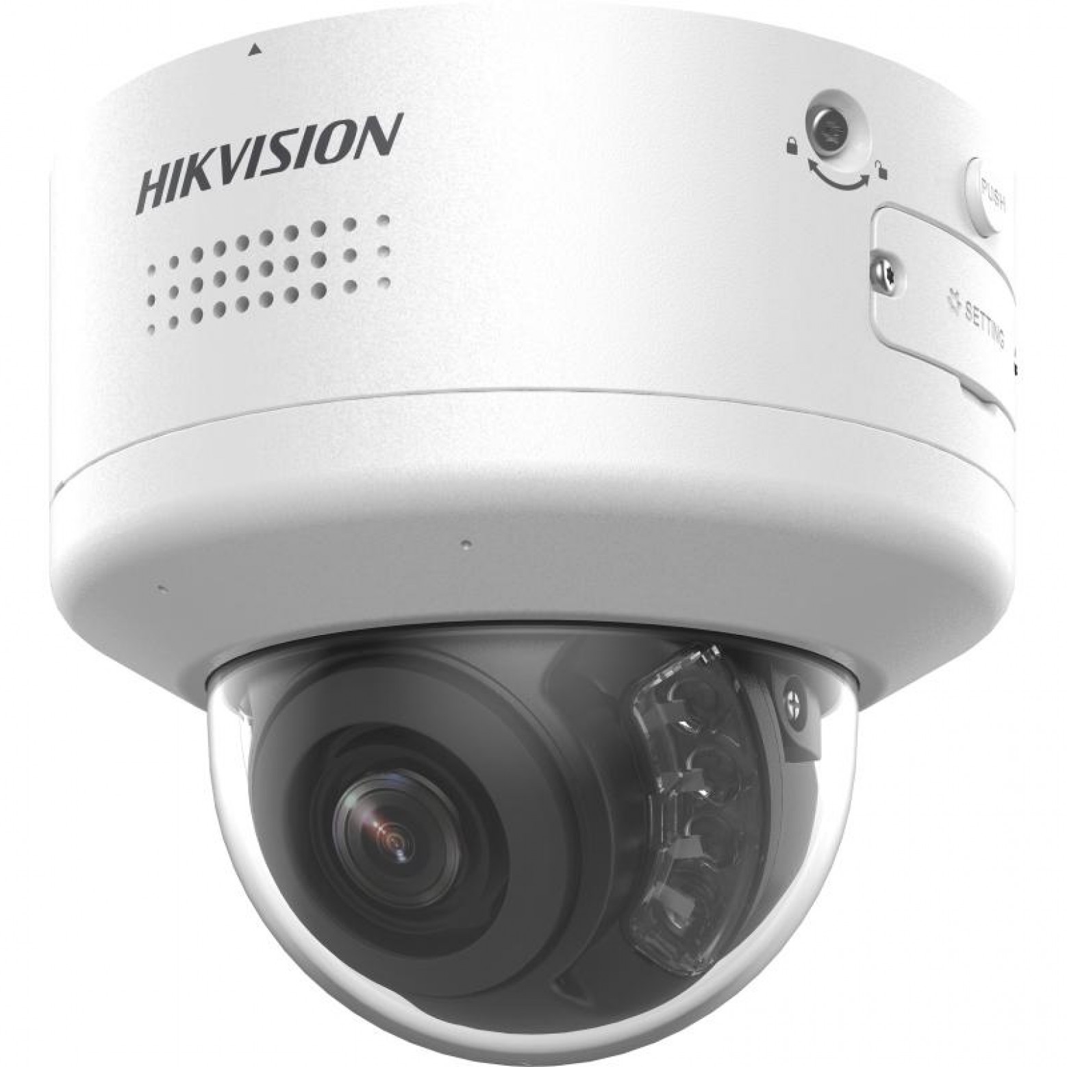 Hikvision DS-2CD2787G2H-LIPTRZ2U/SL - 8MP - ColorVu - PTRZ - Vandaal Dome - 2.8-12mm - Motorzoomlens - Wit