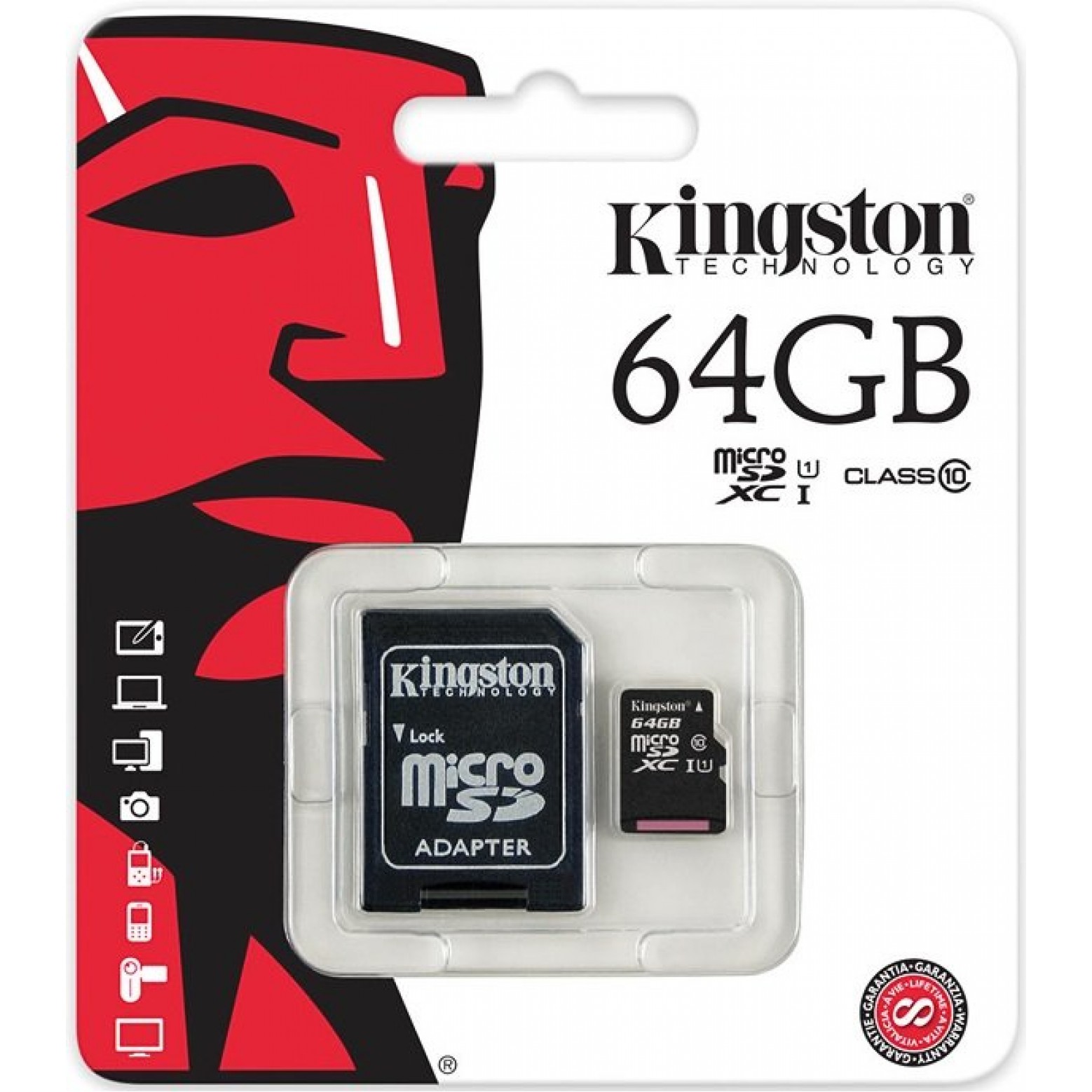 Scheda Micro SD Kingston 64Gb