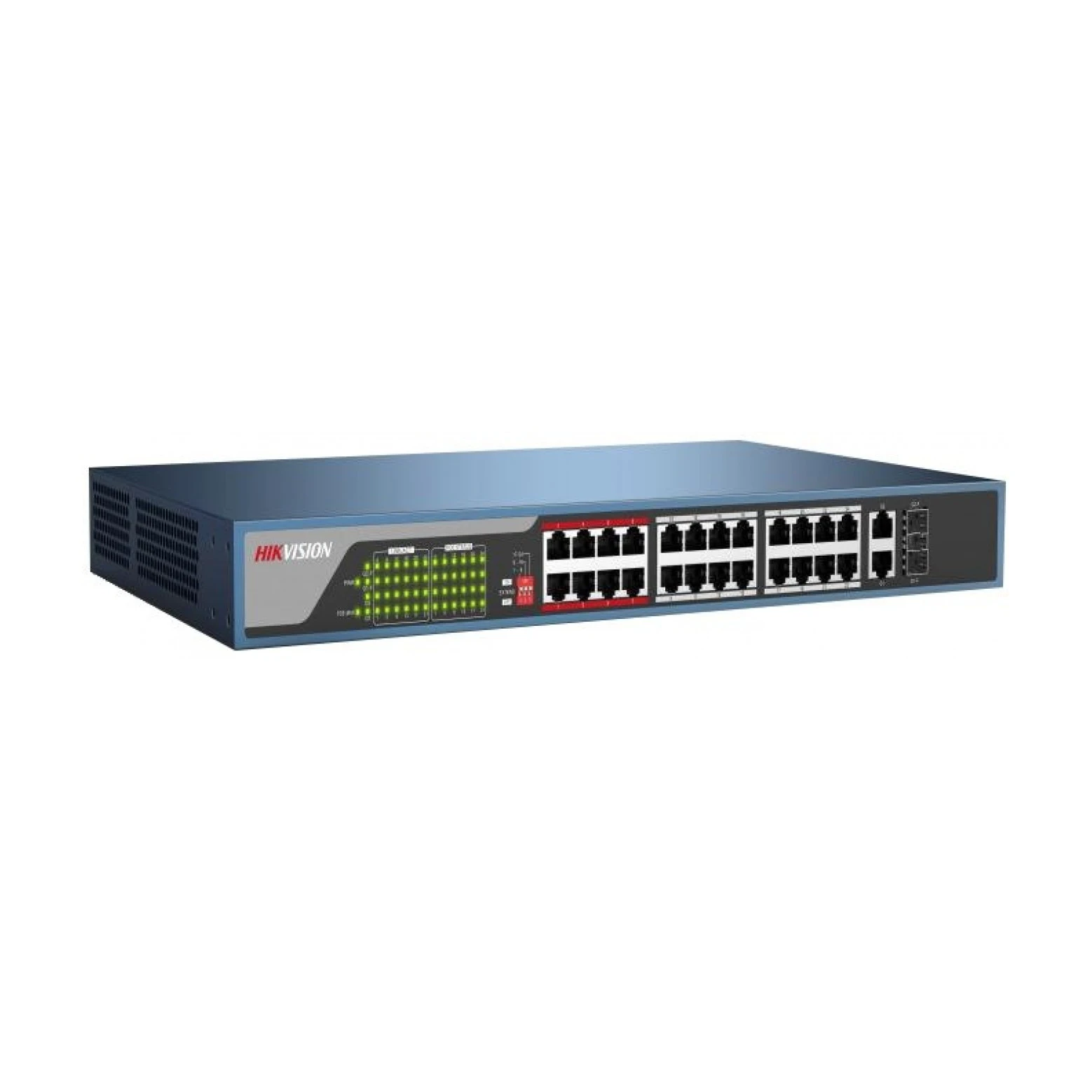 Hikvision DS-3E1326P-E, 24 poorten POE, 100M Managed