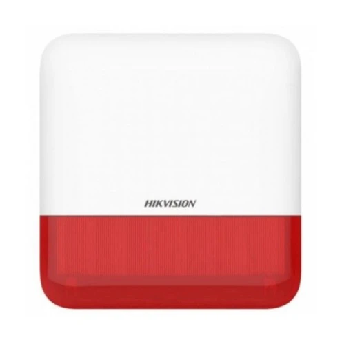 Hikvision DS-PS1-E-WE draadloze Buitensirene Met Flitslamp Rood