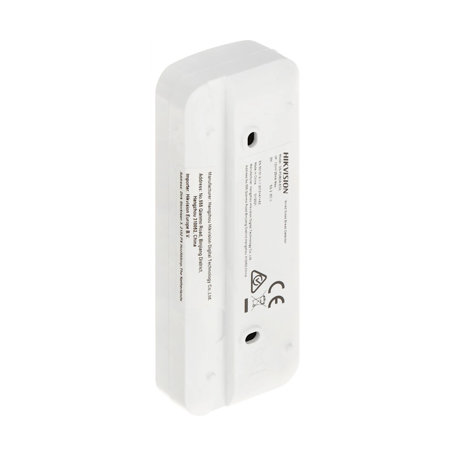 Hikvision DS-PDBG8-EG2-WE Draadloze Glasbreuk Detector Wit