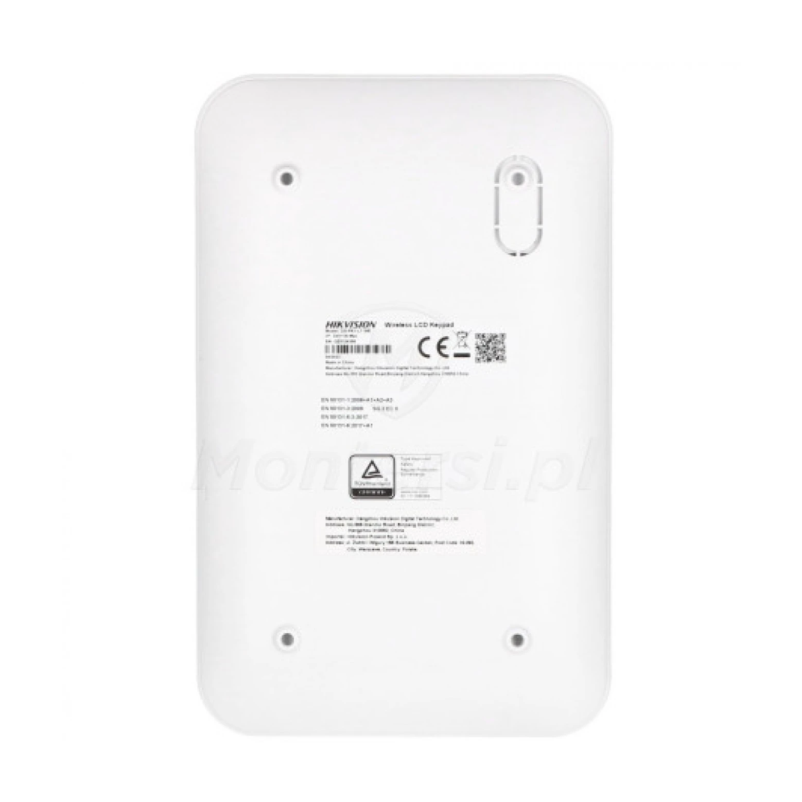 Hikvision DS-PK1-LT-WE Draadloze LCD Toetsenpaneel Met Tagfunctie Wit