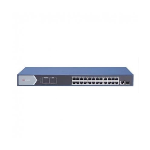 Hikvision DS-3E0526P-E, 24 poorten POE, Gigabit Unmanaged