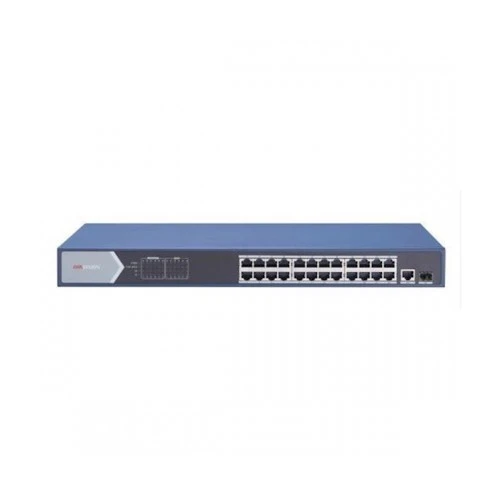 Hikvision DS-3E0526P-E, 24 poorten POE, Gigabit Unmanaged