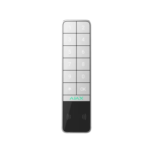 AJAX KeyPad Outdoor Jeweller draadloos Met DESFire en BLE kaartlezer Wit