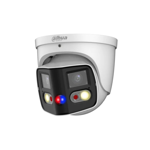 Dahua IPC-PDW3849P-A180-AS-PV - WizSense - Panorama 180° graden- Tioc - Full color - Dual-Lens - Turret - 8Mp - Wit