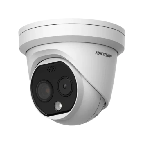Hikvision - DS-2TD1217-3/QA - DeepinView - Thermisch bi-spectrum - Strobe - Audio - Turret - IP - Wit