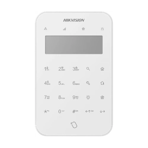 Hikvision DS-PK1-LT-WE Draadloze LCD Toetsenpaneel Met Tagfunctie Wit