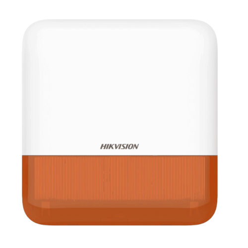 Hikvision DS-PS1-E-WE draadloze Buitensirene Met Flitslamp Oranje