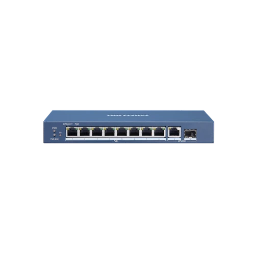 Hikvision DS-3E0510P-E, 10 Poorts, 8x POE, Gigabit Unmanaged