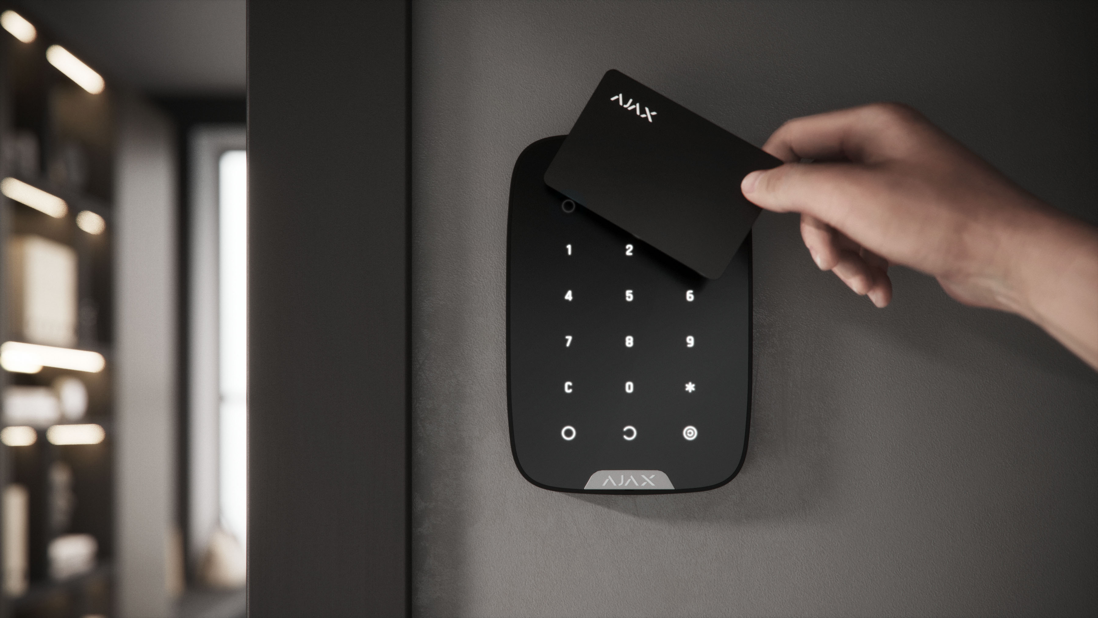 AJAX Wireless Keypad Plus With Tag Function Blanc