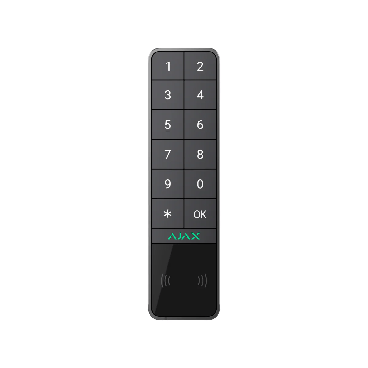 AJAX KeyPad Outdoor Jeweller draadloos Met DESFire en BLE kaartlezer Antracietgrijs