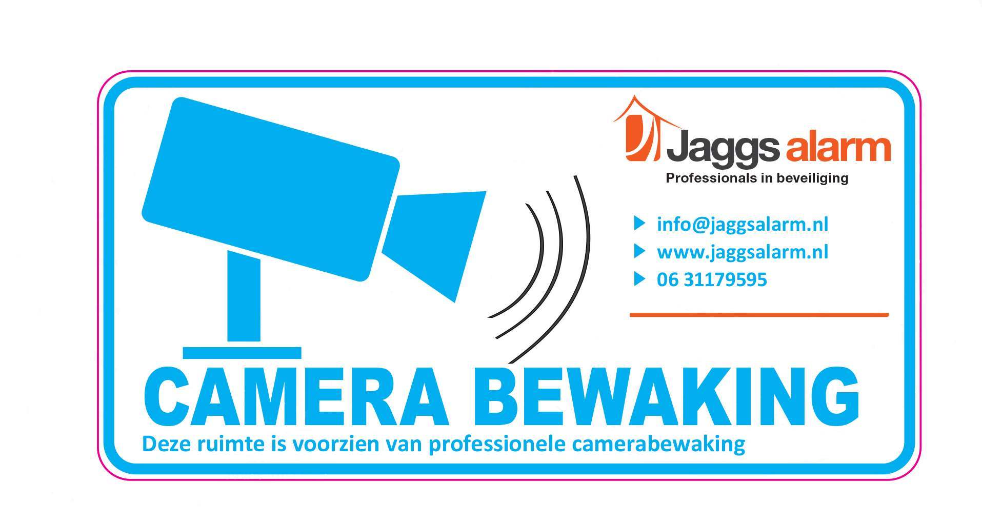 Autocollant pour caméra d'alarme Jaggs