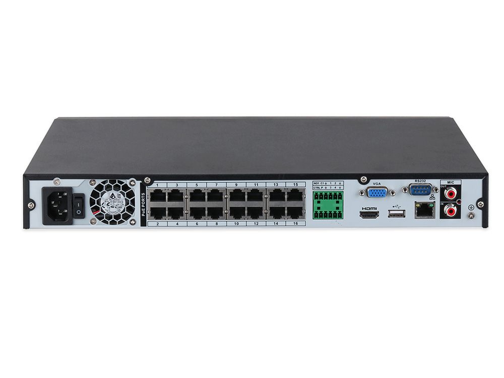 Dahua NVR5432-16P-EI - WizSense - Netwerk Video Recorder - 16x PoE - 32 IP camera's