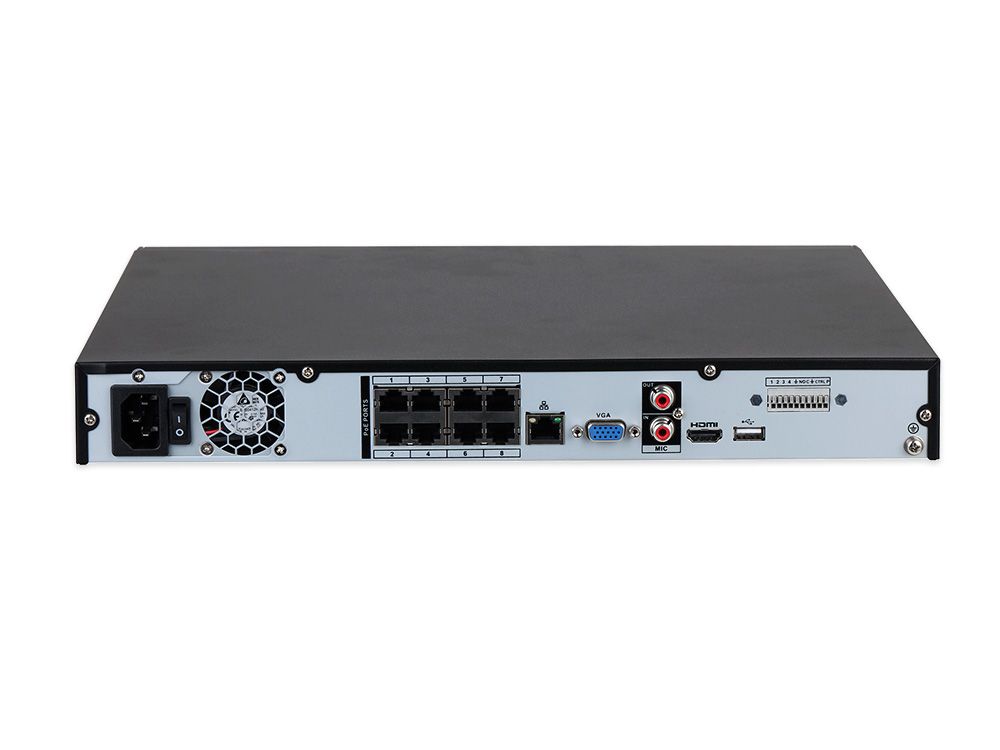 NVR4208-EI - NVR 8 camera's zonder PoE ondersteund AI