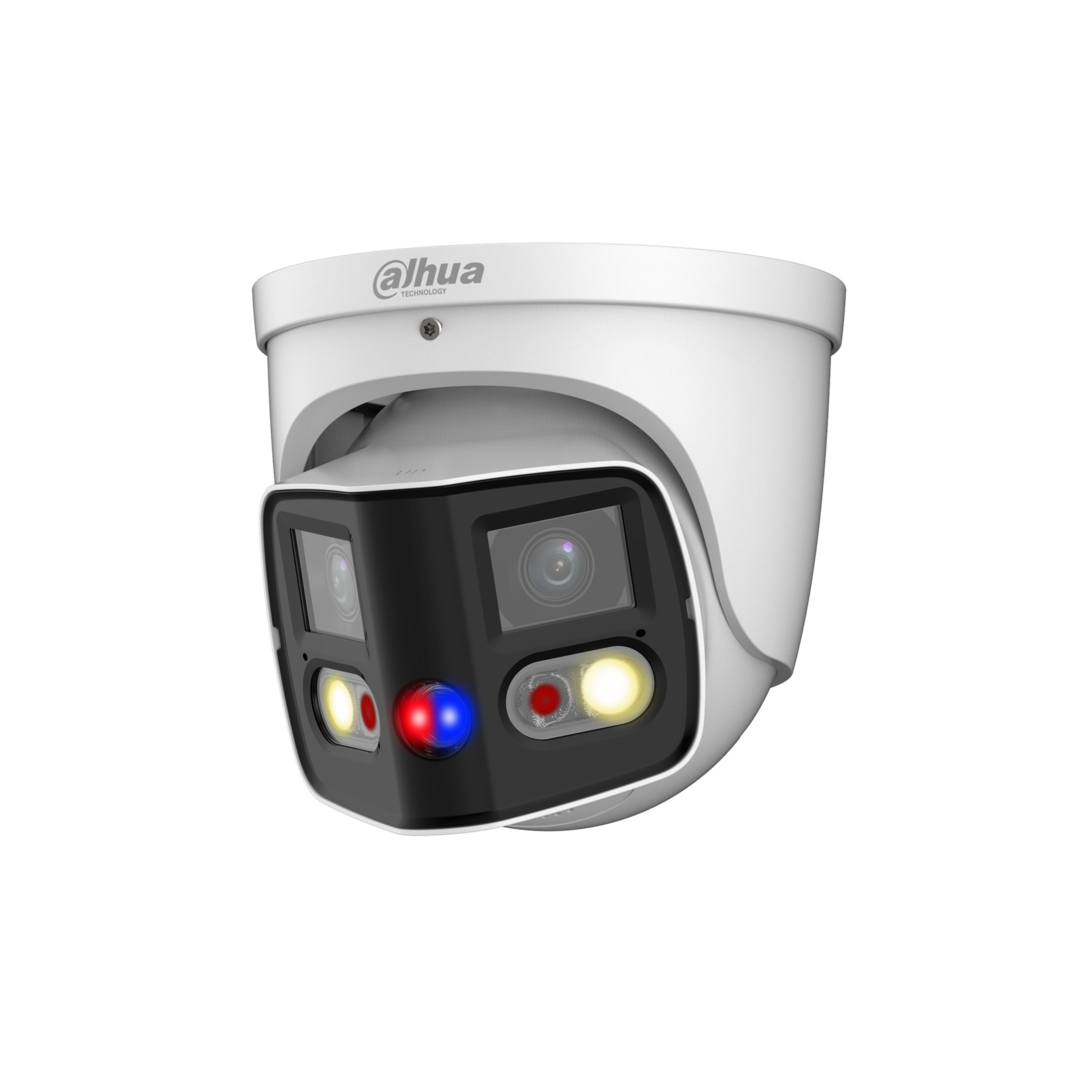 Dahua IPC-PDW3849P-A180-AS-PV - WizSense - Panorama 180° graden- Tioc - Full color - Dual-Lens - Turret - 8Mp - Wit
