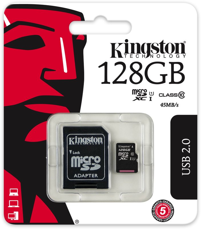 Carte Micro SD Kingston 128 Go